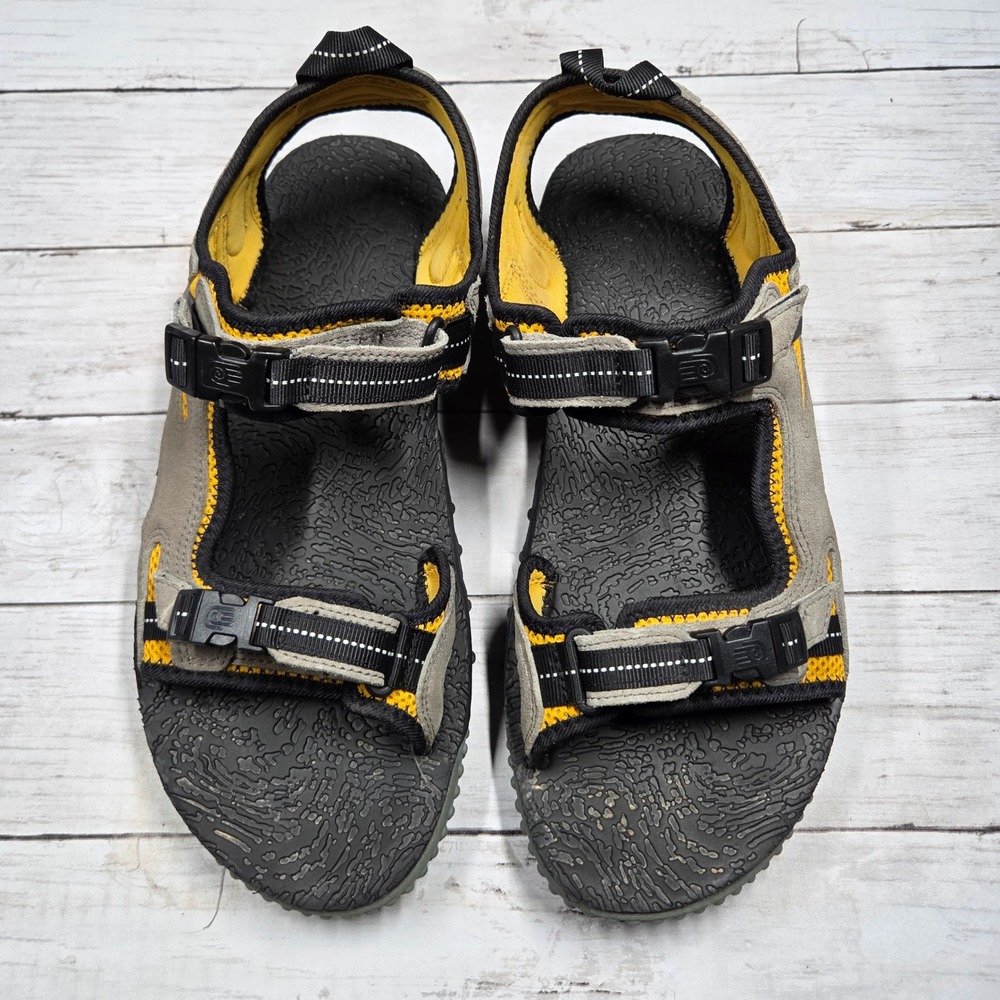 Teva 6617 Hiking Sandals Outdoor Men 15 Grey Yellow Buckle Straps